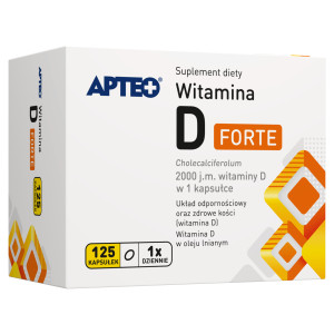 Apteo Witamina D Forte 2000j.m. 125 kapsułek