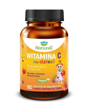 Naturell Witamina C dla dzieci, tabletki, 180 sztuk