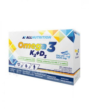 ALLNUTRITION Omega-3 + K2 + D3, kapsułki, 30 sztuk