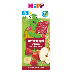 HiPP BIO Batonik owsiany truskawki-maliny dzieci po 3. roku 100 g, po 3. roku, 5 x 20 g
