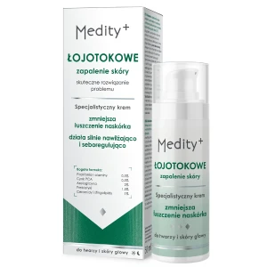 Medity+ ŁZS, Specjalistyczny krem do twarzy i skóry głowy, 50 ml