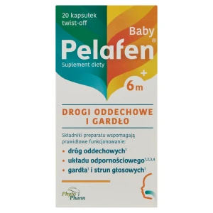 Pelafen Baby 6m+, dla dzieci powyżej 6. miesiąca, smak owocowy, kapsułki twist-off, 20 sztuk