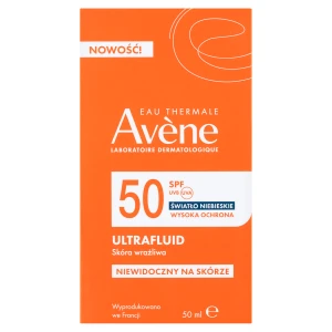 Avene Wysoka ochrona przeciwsłoneczna Ultra Fluid niewidoczny na skórze SPF50+, 50 ml