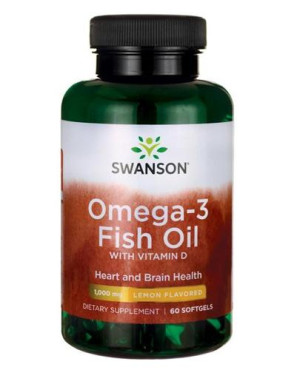 Swanson Omega3 & Witamina D3,kapsułki, 60 sztuk