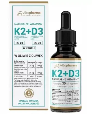 Altopharma Witamina K2 MK-7 + D3 w kroplach 30 ml