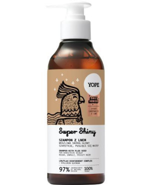 Yope Daily Heroes Super Shiny Szampon z lnem, 300 ml
