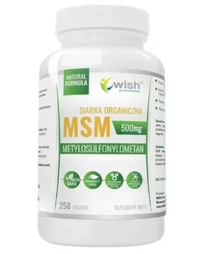 Wish MSM Siarka Organiczna 500 mg 250 tabletek