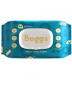 Beggs Chusteczki nawilżane spłukiwalne 64 sztuki