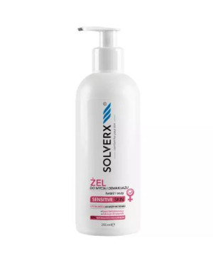 SOLVERX SENSITIVE SKIN, żel do mycia i demakijażu twarzy dla kobiet, 200 ml