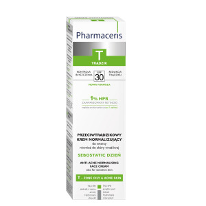 Pharmaceris T Trądzik, przeciwtrądzikowy krem normalizujący do twarzy i skóry wrażliwej SPF 30, 40 ml