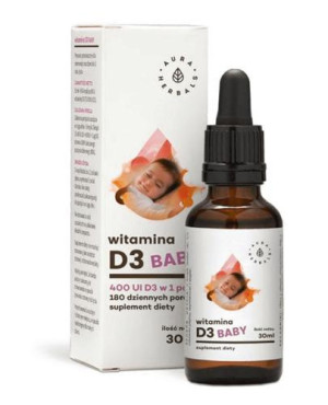 Aura Herbals Witamina D3 Baby 400 UI - 30 ml - cena, opinie, właściwości