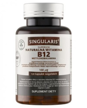 SINGULARIS SUPERIOR Naturalna witamina B12, 100 µg, 120 kapsułek
