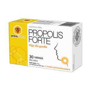 FARMINA Propolis Forte o smaku pomarańczowym - 30 tabletek