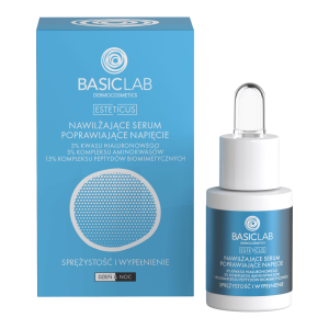Basiclab, Nawilżające serum poprawiające napięcie z 3% kwasu hialuronowego, 15 ml