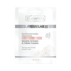 Bielenda Professional Supremelab Cellular, senolityczna maska intensywnie przeciwzmarszczkowa z Senolytic Activator&Cellular Complex, 1 płat
