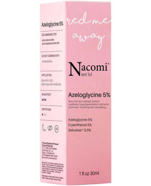Nacomi Next Level Serum do cery naczynkowej i z trądzikiem różowatym Azeloglicyna 5% + B6, 30 ml