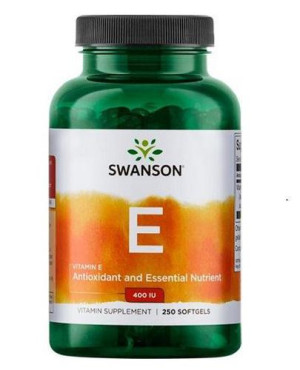 Swanson Naturalna Witamina E 400IU, kapsułki, 250 sztuk