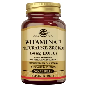 Solgar Witamina E naturalne źródło 200 IU 50 kapsułek