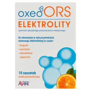 AVEC OXEO ORS Elektrolity o smaku pomarańczowym, saszetki, 10 sztuk