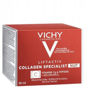 Vichy, Liftactiv Collagen Specialist, krem przeciwzmarszczkowy na noc, 50 ml