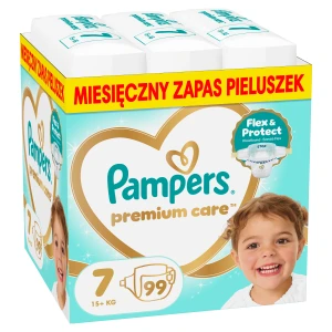 Pampers Premium Care pieluszki rozmiar 7, 15 kg+, 99 sztuki