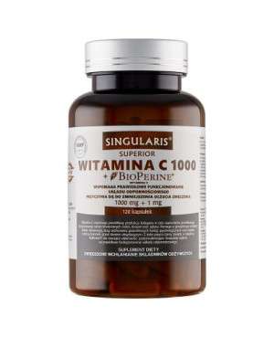 Singularis Superior witamina C 1000 + BioPerine 1000mg + 1mg, kapsułki, 120 sztuk