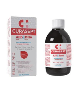 Curasept ADS DNA Relief Pro, Płyn do płukania jamy ustnej 0,20% chlorhexidine + chlorobutanol, 200 ml