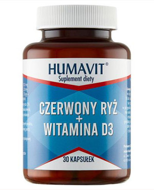 HUMAVIT Czerwony ryż + Witamina D3, kapsułki, 30 sztuk