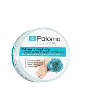 Paloma Foot Spa Cukrowy peeling do stóp z olejem winogronowym i migdałowym, 125 ml