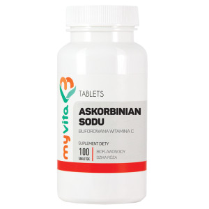 MyVita Askorbinian sodu, buforowana witamina C, 100 tabletek