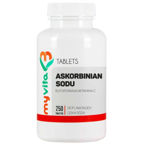 MyVita Askorbinian sodu, buforowana witamina C, tabletki, 250 sztuk