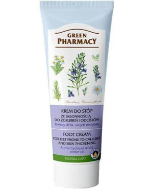 Green Pharmacy Krem do stóp przeciw odciskom i zgrubieniom kwasy AHA olejek cedrowy, 75 ml