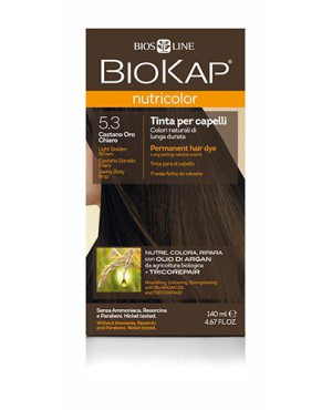 BioKap Nutricolor, Farba do włosów 5.3 Jasny Złoty Brąz, 140 ml
