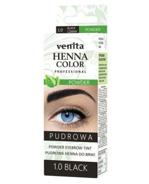 VENITA Henna do brwi pudrowa 1.0 Czarny, 1 sztuka