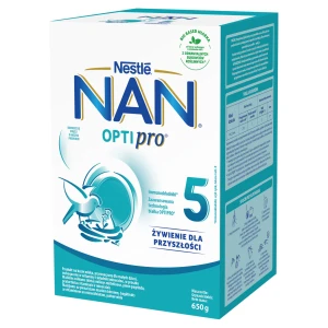 Nestle Nan Optipro 5, mleko modyfikowane wzbogacone w witaminy i składniki mineralne dla dzieci po 2,5. roku życia, 650 g