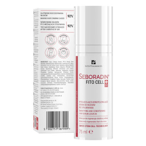 Seboradin Fito Cell Serum do włosów wygładzająco-kondycjonujące bez spłukiwania, 75 ml
