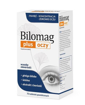Bilomag Plus Oczy, tabletki powlekane, 75 sztuk