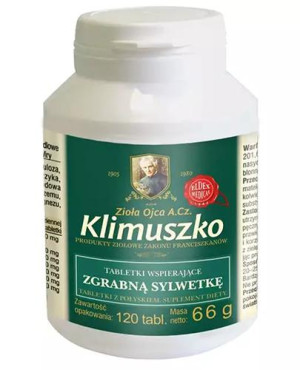 Zioła Ojca Klimuszko Tabletki wspierające zgrabną sylwetkę, 120 tabl., cena, opinie, wskazania