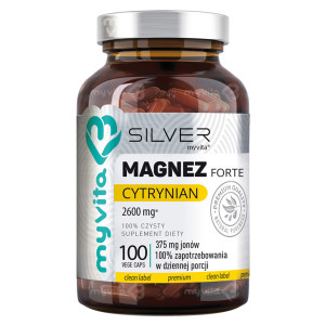 MyVita, Magnez Forte Cytrynian Silver Pure 100%, kapsułki, 100 sztuk