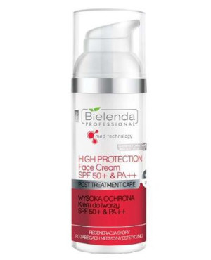 Bielenda Professional Wysoka Ochrona, Krem do twarzy SPF 50+ & PA++, 50 ml