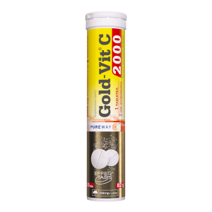 Olimp, Gold-Vit C 2000 o smaku pomarańczowym, 20 tabl. mus.