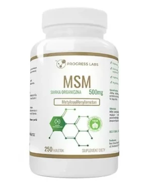 Progress Labs MSM Siarka Organiczna 500 mg 250 tabletek