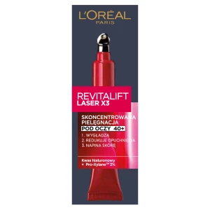 L'OREAL REVITALIFT LASER X3 40+ Skoncentrowana pielęgnacja pod oczy, 15 ml