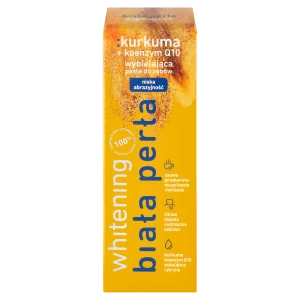 Biała Perła Whitening Wybielająca pasta do zębów bez przebarwień Kurkuma + Q10, 75 ml