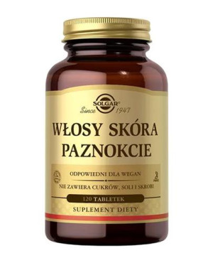 Solgar, Włosy, Skóra, Paznokcie, tabletki, 120 sztuk