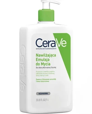 CeraVe Nawilżająca emulsja do mycia dla normalnej i suchej skóry, 1000 ml