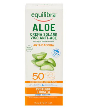 Equilibra Aloesowy Krem do twarzy przeciwsłoneczny anti-age SPF 50+ UVA/UVB, 75 ml