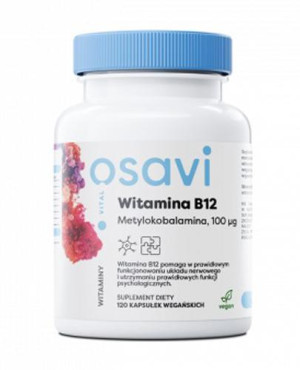 Witamina B12 Metylokobalamina 100 mcg, 120 vegan kaps., cena, opinie, składniki