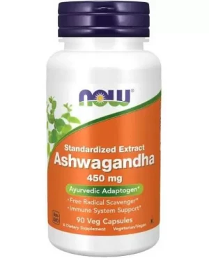 NOW Foods Ashwagandha 450mg 90 kapsułek vege