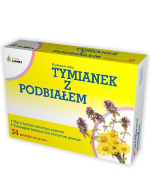 Goldfarmex Tymianek z podbiałem, pastylki, 24 sztuk